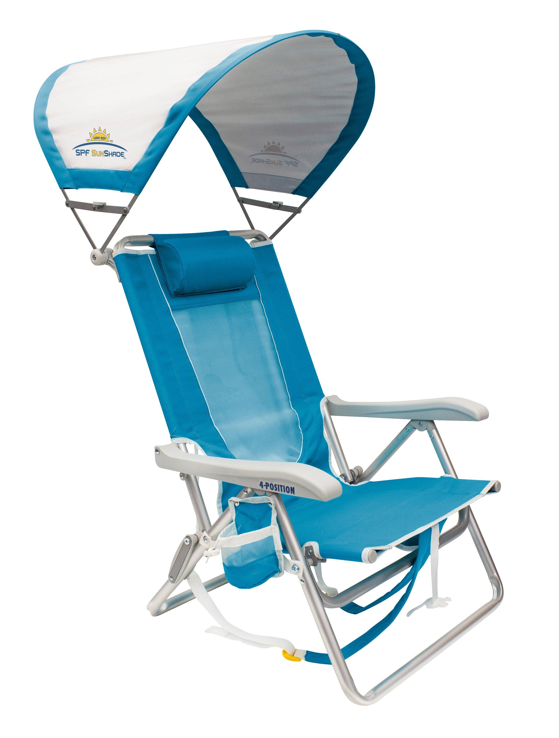 GCI Outdoor SunShade Backpack Beach Chair-Blue